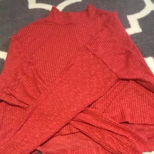 Red striped t-shirt sweater